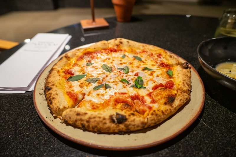 Classic Margherita pizza for dewey's pizza catering events