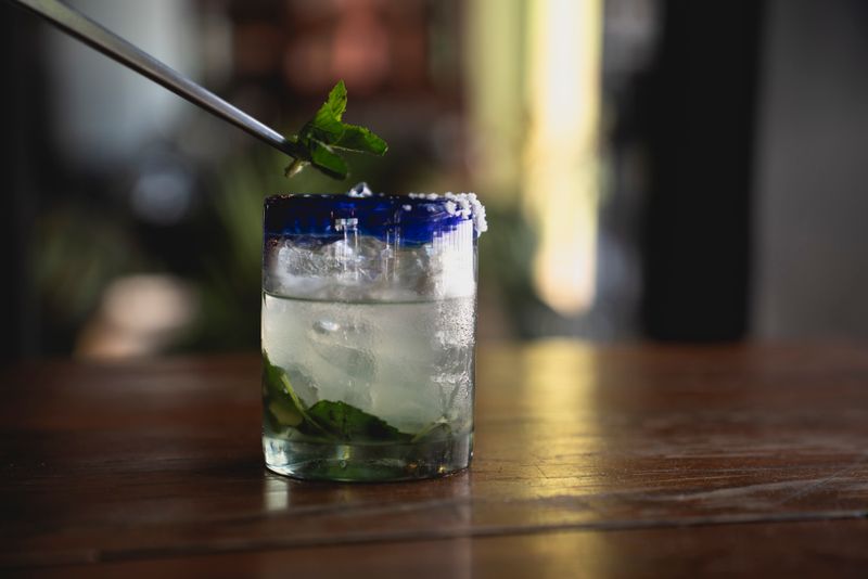Fresh lemonade with mint garnish